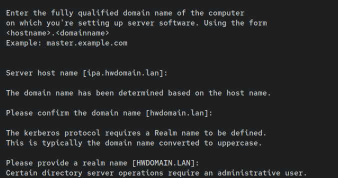 configurar reino y dominio