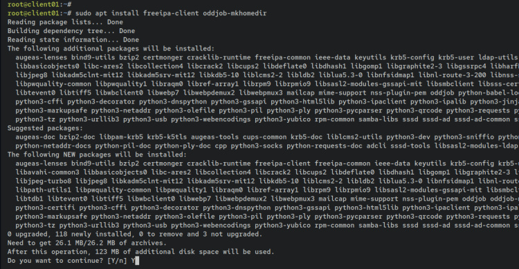 instalar cliente freeipa