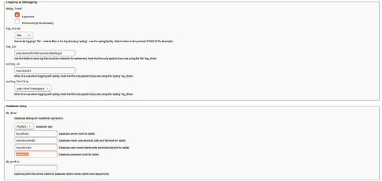 Configuración de la base de datos