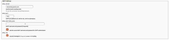 Configuración de IMAP