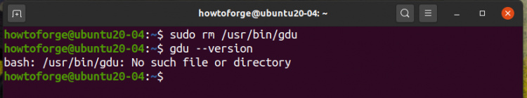 Desinstalación de GDU