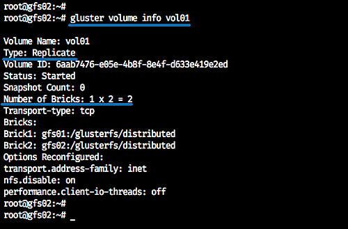 información sobre el volumen