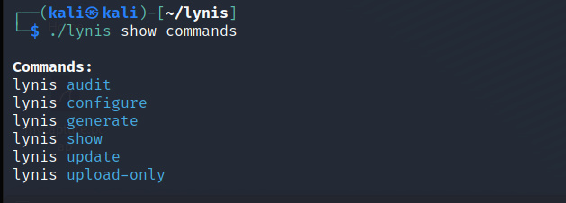Comando del espectáculo Lynis