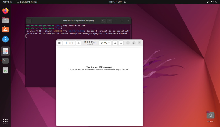 Abrir PDF desde la línea de comandos en Linux