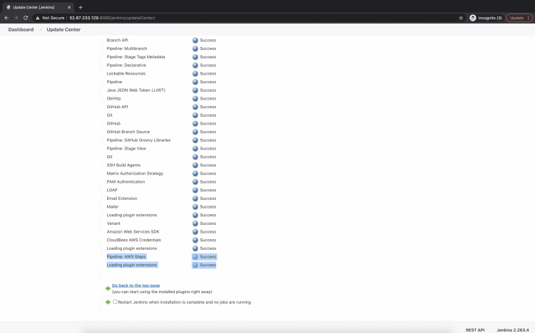 Instalación exitosa del plugin