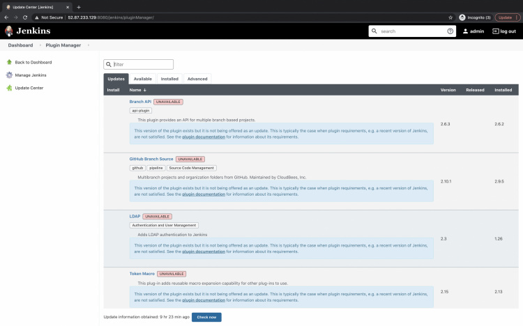 Gestionar plugins