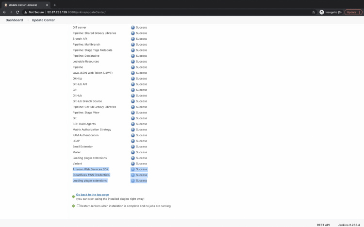 Instalación exitosa del plugin