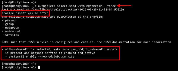 configurar sssd como perfil de autenticación por defecto