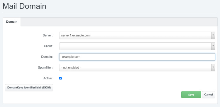 Dominio de correo electrónico