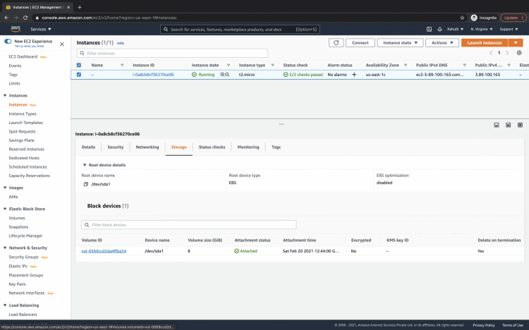 Comprobar la instancia EC2