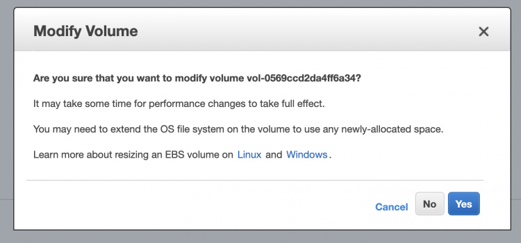 Confirmar modificación