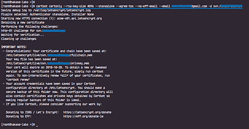 Utiliza el software certbot