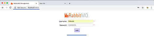 Iniciar sesión en RabbitMQ