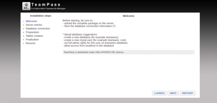 Instalador de TeamPass