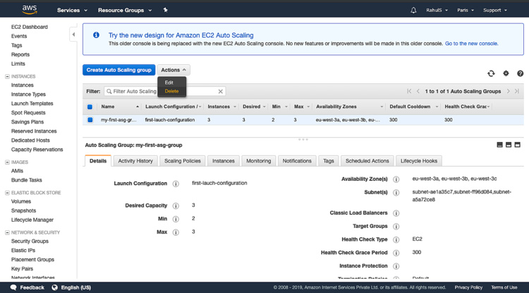 Eliminar el grupo de autoescalado
