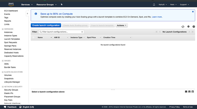 Crear la configuración de lanzamiento