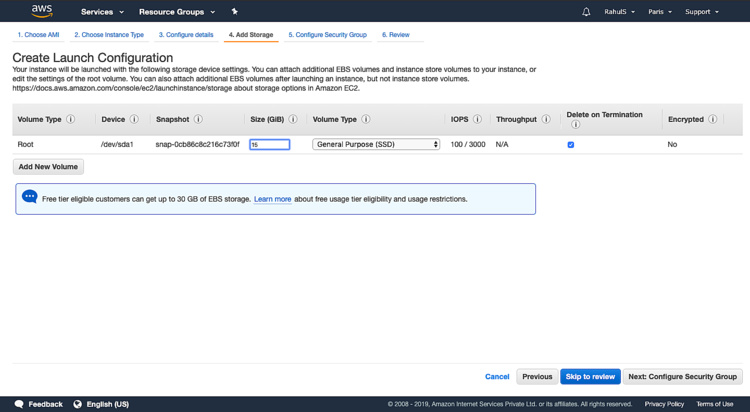 Configurar el grupo de seguridad