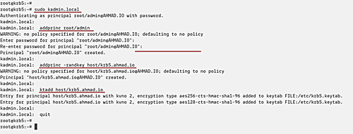 Configurar el servidor kerberos