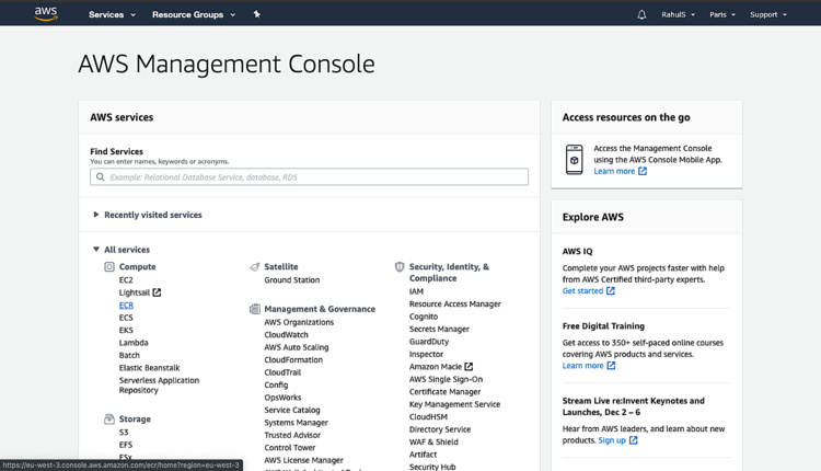 Crear un repositorio ECR