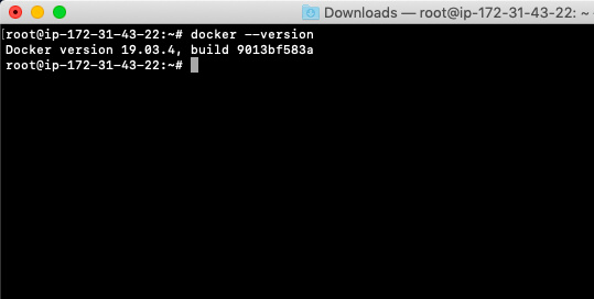Comprueba la versión de Docker