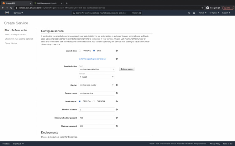 Configurar un servicio