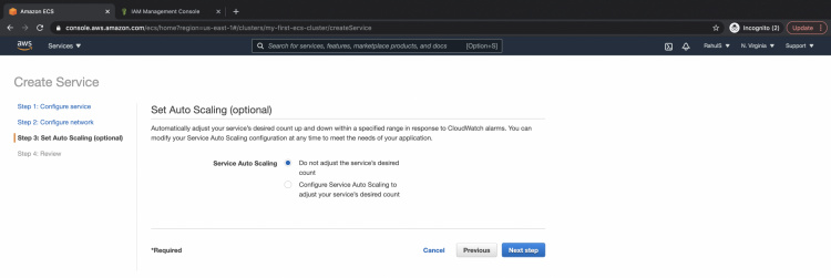 Establece el ASG si es necesario