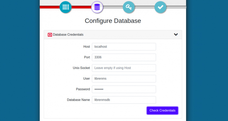 Configura la base de datos