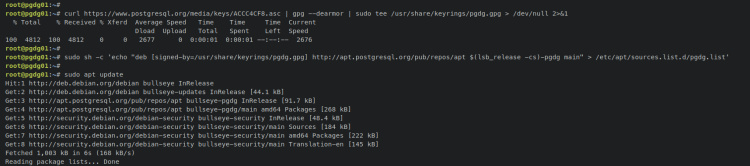 añadir repo postgresql