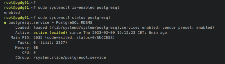 verificar postgresql