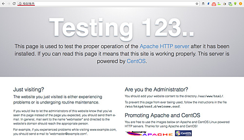 Página de prueba de Apache