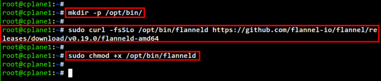 Instalación de la franela