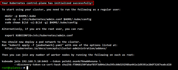 inicialización completada