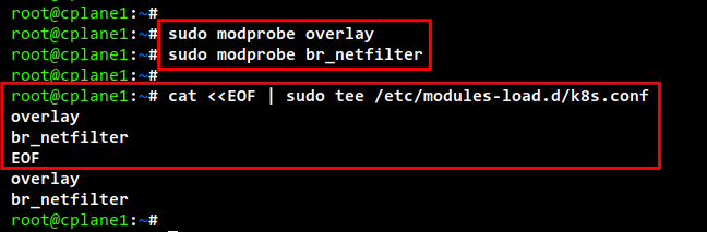 activar los módulos del kernel