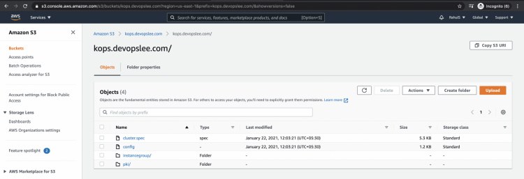 Configuración actualizada en el Bucket S3