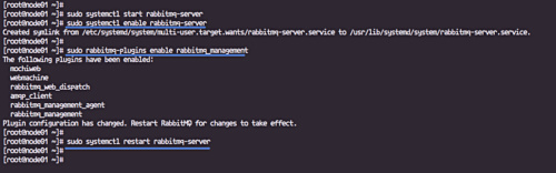Activar los plugins de gestión de RabbitMQ