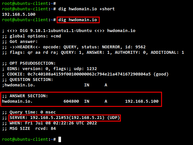 comprobar registros dns dig
