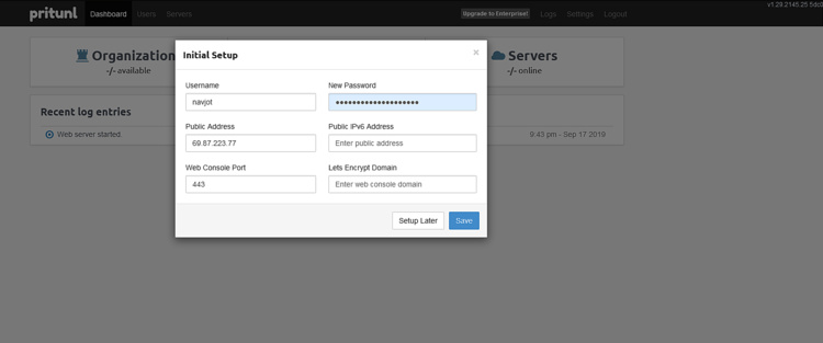 Configuración inicial