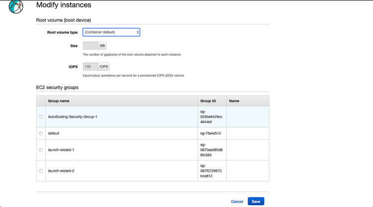 Modificar instancias