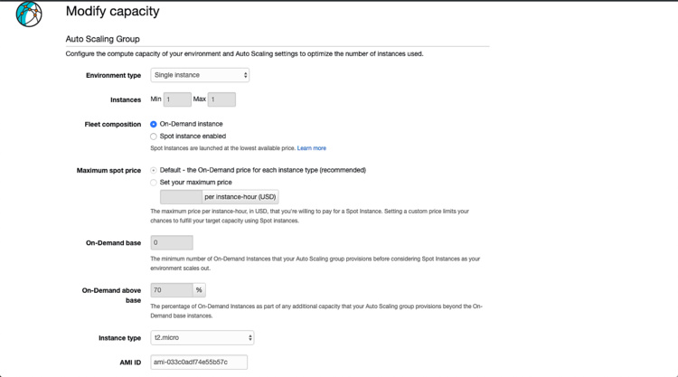 Modificar la capacidad