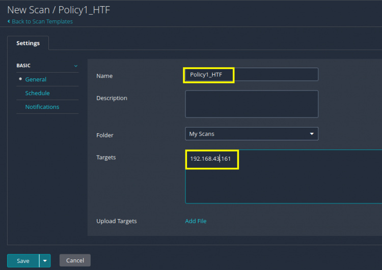 Nombre del escáner antiguo