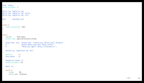 Resaltar la sintaxis de Nginx en Vim