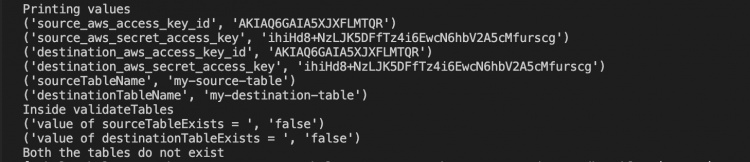 Las dos tablas no existen