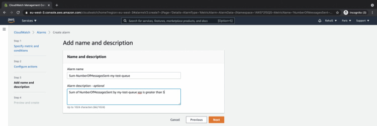 Añadir nombre y descripción
