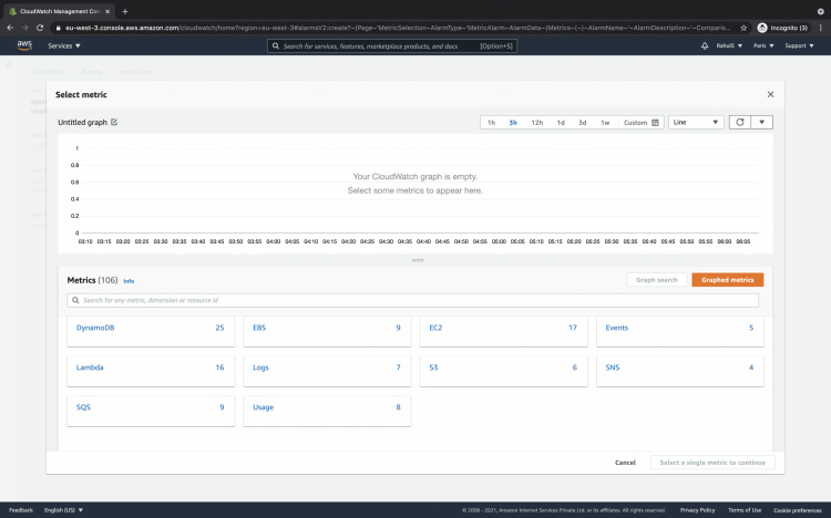 Selecciona la métrica