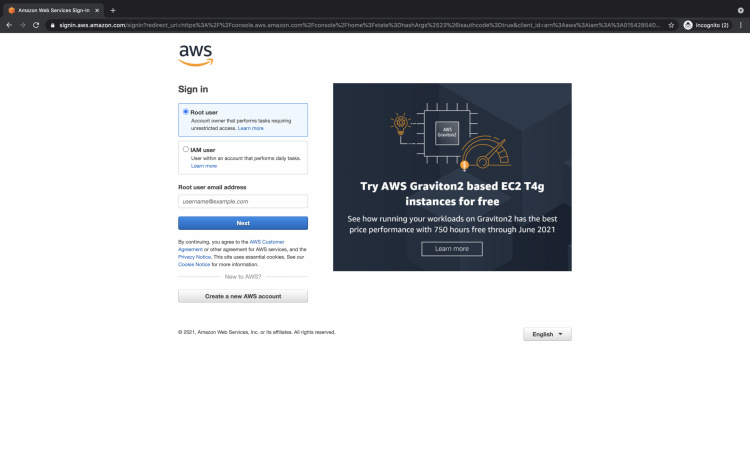 Pantalla de inicio de sesión