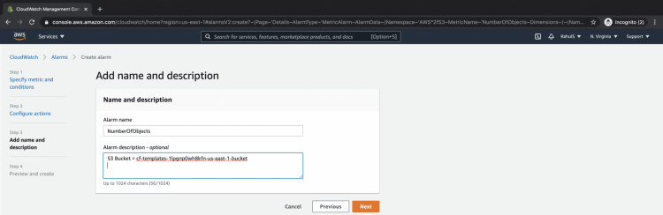 Añade el nombre y la descripción