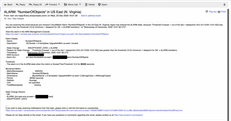 Notificación por correo electrónico