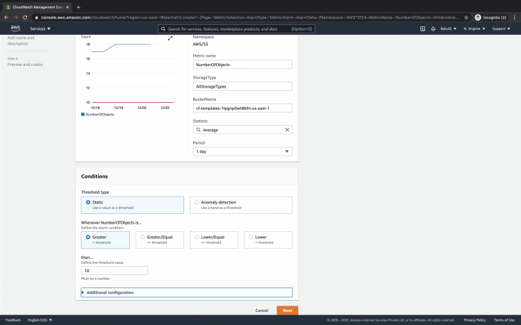 Especifica las condiciones