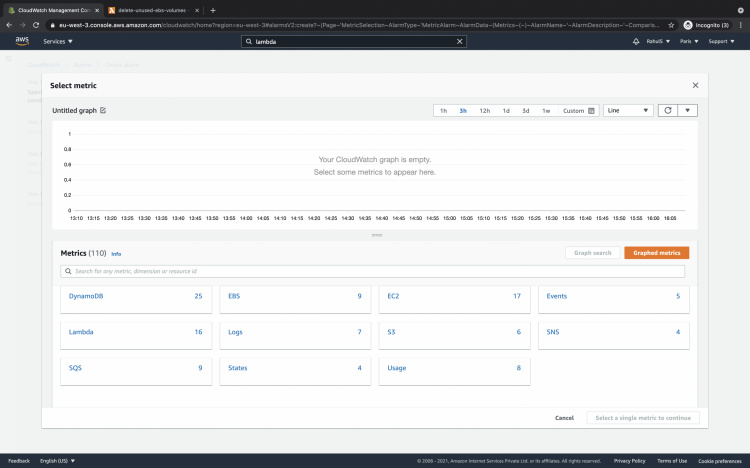 Selecciona la métrica