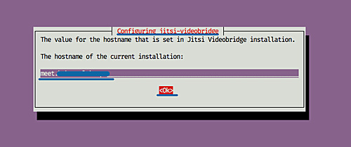 configuración de jitsi